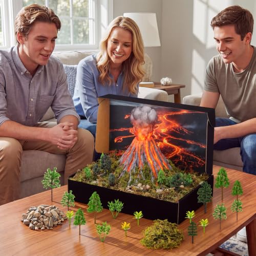 Teyva Daily 48 Pcs Volcanic Diorama Kit Project Box Set DIY Volcanic - color: Multicolor