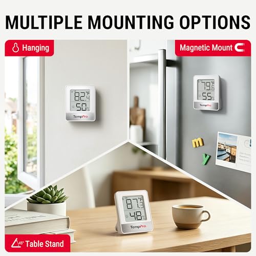 TempPro TempAir 260FT Bluetooth Indoor Thermometer Hygrometer, 3 Pack - color: Bluetooth Indoor Thermometer
