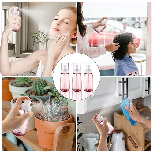Cosywell Travel Size Spray Bottle TSA Approved 3.4oz 100ml 3 Pack Leak Proof Fine Mist Spray Bottles Empty Refillable Mist Sprayer for Perfume Essential Oils Toners Rose Water Cosmetics (3Pink) - color: 3 Pink, size: 3.4 oz