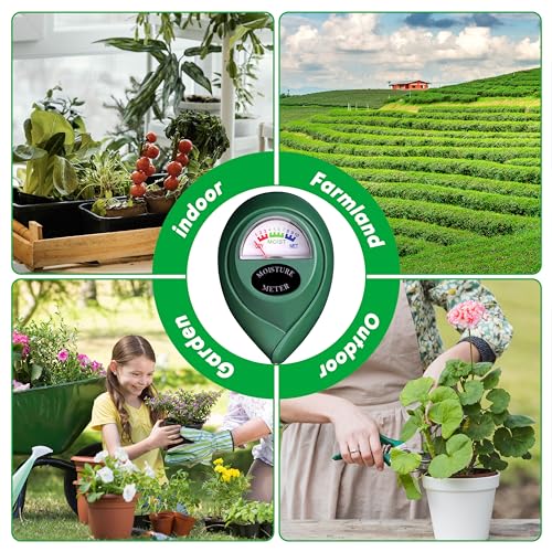 iPower Soil Moisture Meter, Plant Water Monitor Hygrometer Sensor for Garden, Lawn, Farm, Indoor & Outdoor Cared, 2 Pack - size: 2 Pack, style: Moisture Meter
