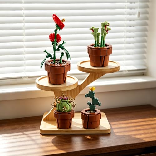 Bamboo Display Stand for LEGO Botanical Collection Sets