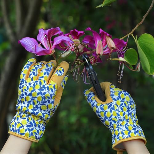 Tavaleu Gardening Gloves for Women Thorn Proof Puncture Resistant Leather