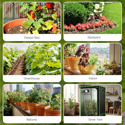 RainPoint WiFi Solar Drip Irrigation System with 3-in-1 WiFi Soil Meter