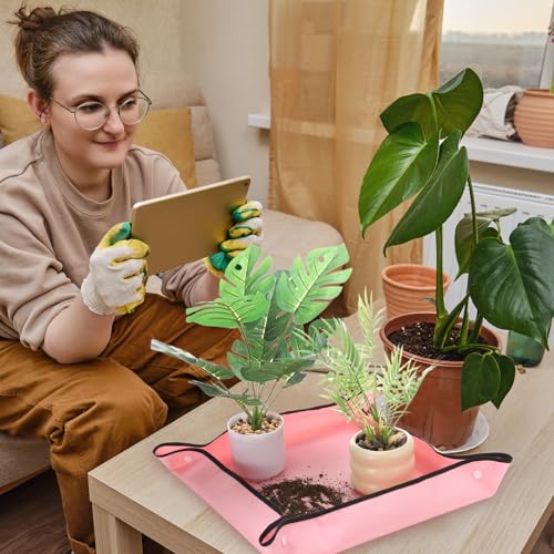HARFINGTON Repotting Mat 29.5"x29.5" PE Cloth Waterproof Plant - color: Yellow, size: 29.5" x 29.5"