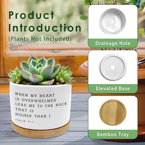 Christian Bible Verse Gifts Plant Pots Succulent Planters - color: Style a -S