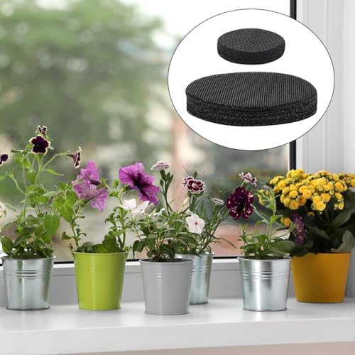 100 Pcs Flower Pot Hole Mesh Pad, Rounds Plant Drainage Screens Gasket, Plastic Drainage Hole Pot Bonsai Mesh, Bonsai Bottom Grid Mat, Keep Soil from Flowing Away (2 inch & 4 inch)