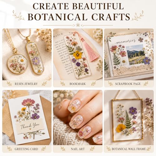 Rumexeng Flower Press Keychain, Portable Botanical Preservation Kit, Bluets | Mini Pocket Tool for Pressed Flowers, Journaling, Scrapbooking, Resin Art & DIY Crafts with 20 Reusable Blotting Papers - color: Bluets