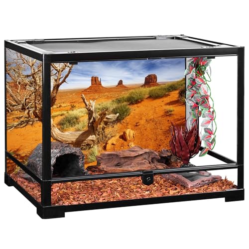 AWERT 48x24 in Terrarium Backdrop Orange Desert Reptile Habitat Background - size: 48x24in/120x60cm