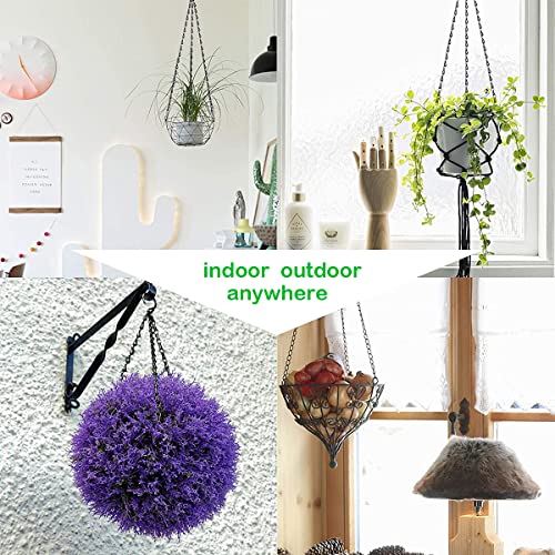 4pcs 14 inch Black Hanging Basket Chain with Hooks Flower Plant Pot Replacement Chain Hanger for Bird Feeders,Planters,Lanterns and Ornaments - size: 14 inch (4pcs)