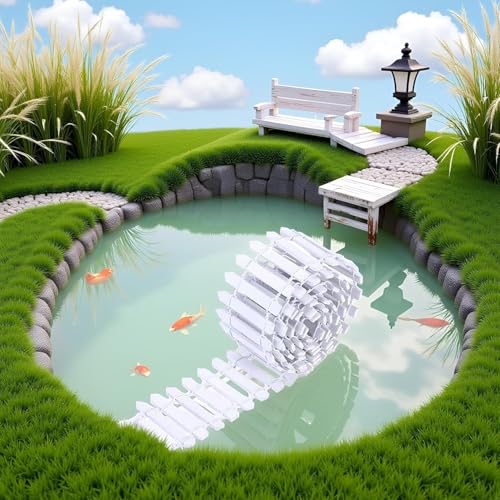 White Miniature Wooden Picket Fence - Decorative Border for Fairy Gardens and Bonsai Displays, Rustic Landscape Accent with Weather-Resistant Design (Indoor/Outdoor Mini Fence Decor)