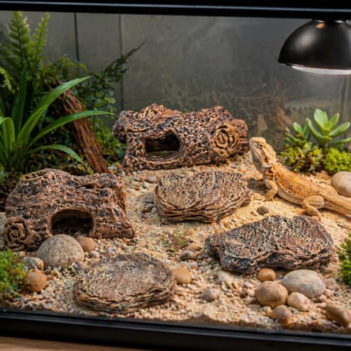 6pcs Diorama Supplies Fake Rocks, Artificial Miniature Decorative Stone for Finsh Tank, Fairy Gardens, Bonsai, DIY Crafts, Sand Table Landscape, Aquariums & Reptile Terrariums