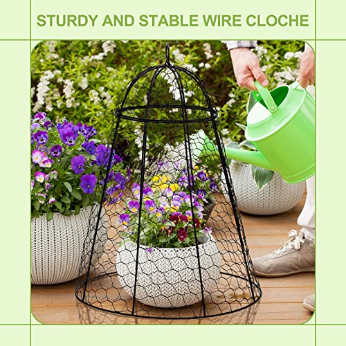 12 Pack Garden Chicken Wire Cloche, 12" W x 15.7" H Plant Protectors and Covers, Wire Garden Cloches from Animals, Metal Cage Plant Protection, Strong and Not Easy to Deform, No Assembly Required - size: 12" D x 15.7" H, style: Classic Style