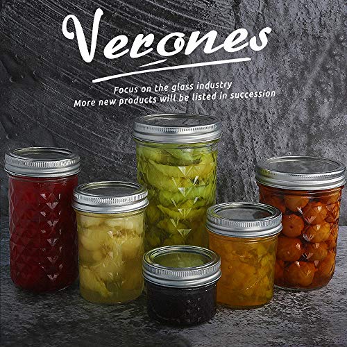 VERONES 40 PACK Mason Jars, 4 OZ Canning Jars Jelly Jars With Regular Lids