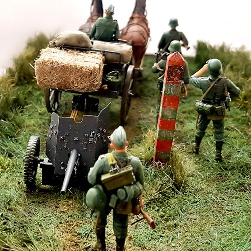 Warmtree 20 Pcs Static Grass Miniature Shrubs Model for Diorama Supplies - color: Autumn Green