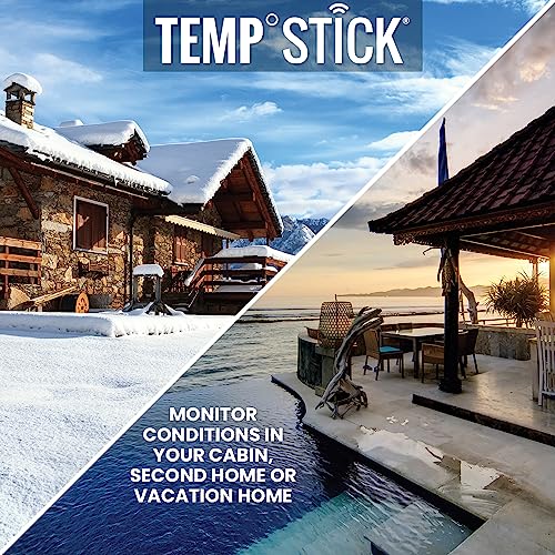 Temp Stick Remote WiFi Temperature & Humidity Sensor, Data Logger. No Subscription. 24/7 Monitor, Unlimited Text, App & Email Alerts. Made in America. Use with Alexa, IFTTT. Monitor Anywhere, Anytime - color: White