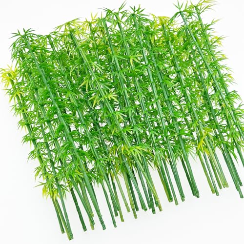 Woohome Model Miniature Bamboo Trees, Green Plastic Bamboo Trees for Building Model, Home Miniature Landscape Landform Diorama Project, 50 PCS, 5.9’’ - color: 50pcs 15cm