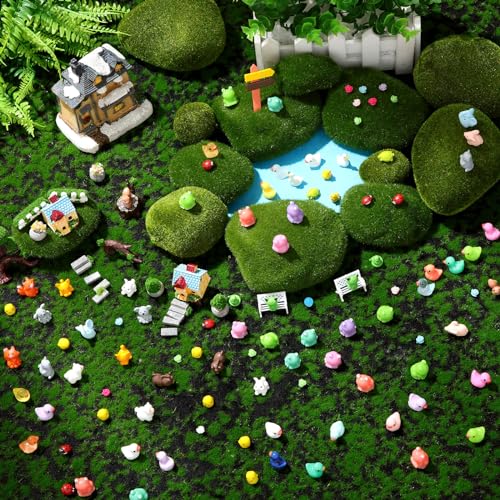 Barydat 800 Pcs Mini Resin Animals Figures Bulk Miniature Garden Accessories for Pranks Hide Party Gift Duck Tiny Resin for Crafts Micro Landscape Plant Pots (Garden) - style: Garden