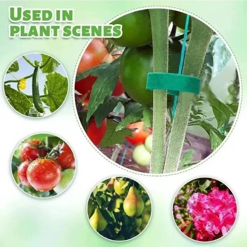 2 Rolls Reusable Nylon Plant Ties Loop Hook Garden Support Tape, (Black) | Flexible Nylon Plant Bandage Ties, Adjustable Hook&loop Design, Reusable for Climbing Plants, Garden Fixing Accessories - color: Black