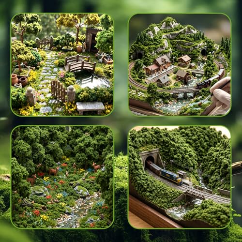 Tree Powder Model Green Plant Tufted for DIY Craft