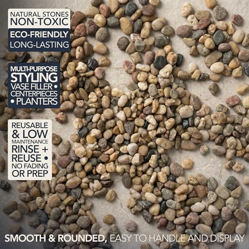 Royal Imports River Rocks, Aquarium Gravel – Natural 0.5"- 0.75" - 30 lbs - size: Small - 30 lbs, style: Natural