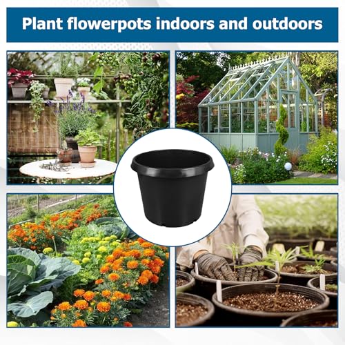 Planter Nursery Pots 12.7 Gallon Pots for Plants, Injection Molded Plastic Nursery Pots, Plant Container 12.7 Gal 5-Pack - color: Black, size: Round-18inch-5pcs