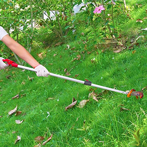 4.7-7.2 FT Snake Grabber Telescopic with Hooks, Rattle Snake Catcher Tool, Long Handle Reptile Wide Jaw Tongs