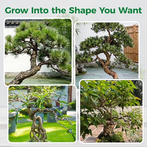 Flexible Bonsai Wire, Anodized Aluminum Crafts Wire, 6 Gauge Brown | 4mm 33FT Aluminum Wire for Garden, Plants, Sculpting, Bonsai Tree, Jewelry Making, Easy to Bend&Cut - color: Aluminum, size: 33FT4mm
