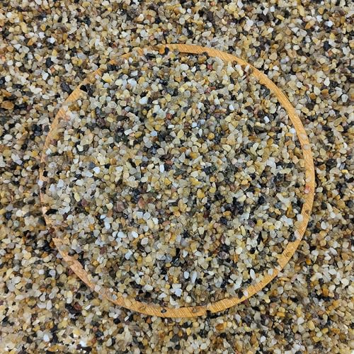 FANTIAN 20 lbs Fish Tank Sand, 1/16 Inch Aquarium Sand Gravel | Natural Coarse Sand, Decorative Pea Gravel River Rocks for Air Plants, Vase Fillers, Landscaping, Succulent Soil Cover - size: 1/16 Inch