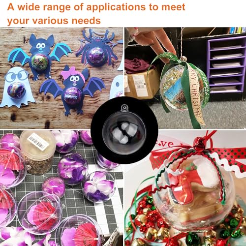 180 Pcs 2.36 Inch Clear Plastic Fillable Balls, Christmas DIY Fillable Ornaments Balls, Plastic Ornaments Ball for Christmas, Holidays, Weddings, Parties, and Home Decor - size: 180 Pcs 2.36 Inch Fillable Balls