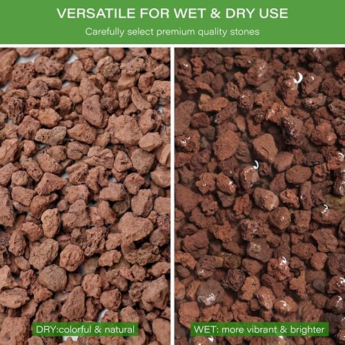 NUPICK 6lb Red Lava Rocks for Plants, Succulent Potting Soil Amendments - color: Red, size: 6 Lb