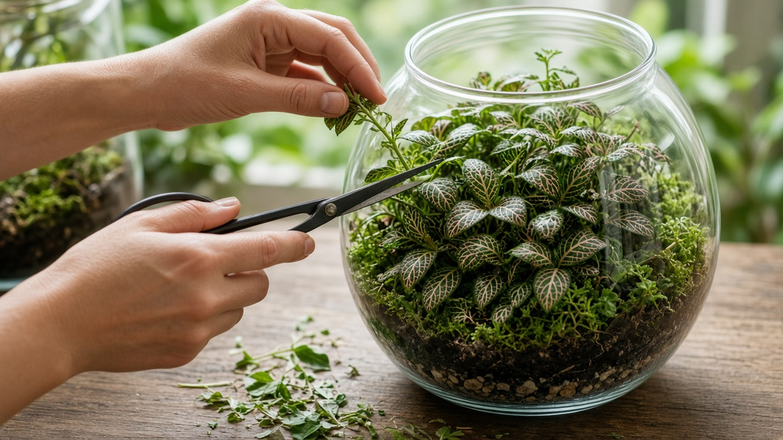 How to Trim an Overgrown Closed Terrarium Without Crashing It