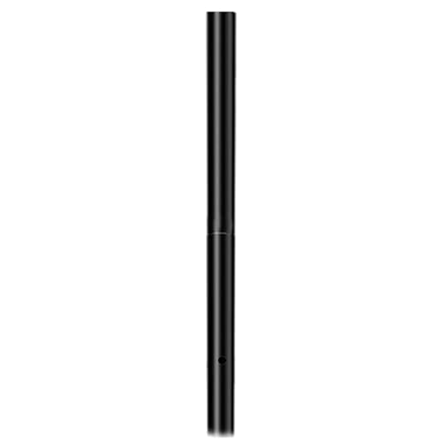 Black 3" x 84" Outdoor Light Post & Mailbox Pole, Heavy Duty Steel Pillar for Bird House, Landscape Fixtures - Porch, Patio, Garden, Deck or Lawn Accessory - size: 84in