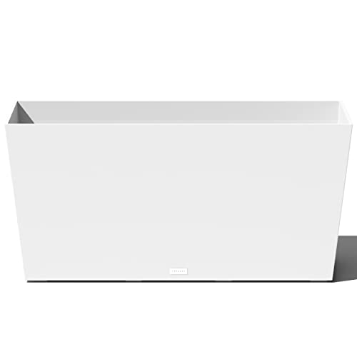 Veradek Pure Series Midori Planter - Wide Outdoor Planter - color: White, size: 39 inch