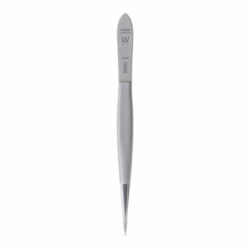 GERMANIKURE Pointed Tweezers, Precision German Steel, No Case | Professional German Tweezer Made in Solingen, For Eyebrows, Splinters & Ingrown Hairs, Comfortable Grip for Men & Women - style: No Sleeve