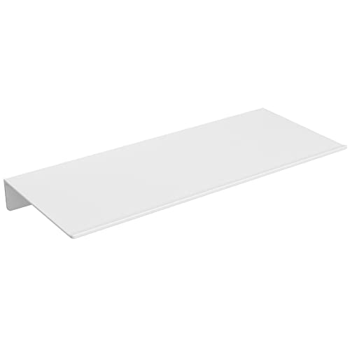 Danpoo 12 inch White Metal Wall Shelf Small Floating Shelf for Wall Organizer & Storage, Display Shelf for Bathroom, Living Room, Kitchen, Bedroom - color: White, size: 12 in