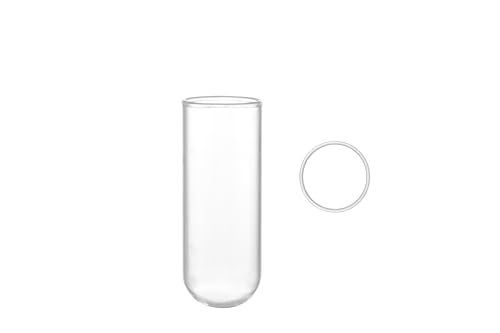 ORGJ Hydroponic Glass Tubes - 5-Pack Decorative Water Vase for Plants, Aromatherapy Diffuser, Clear Replacement Tubes for Hydroponic Stands, Indoor Herb Garden Accessories