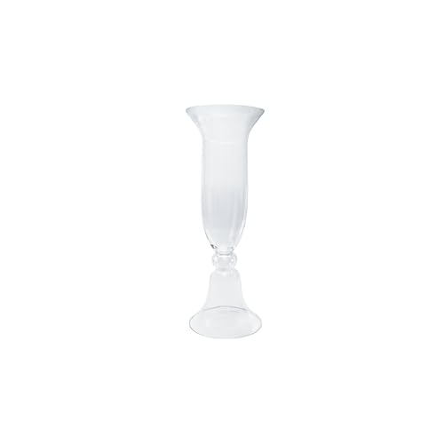 WGV Trumpet Glass Vase, Open Width 8.5", Height 25.25", (Multiple Sizes Choices) Clear Large Floral Planter Centerpiece, Wedding Event Home Decor, 1 Piece (VTR0625) - size: 8.5"x25"H