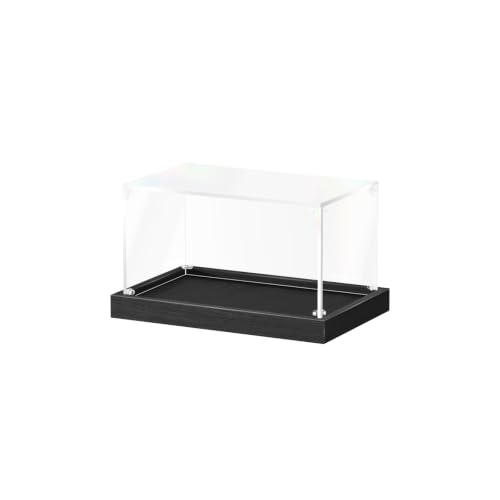 JUJOMAT Acrylic Display Case for Collectibles, Clear Box 10x6x5 in, Black - color: Black, size: 10 x 6 x 5 inches