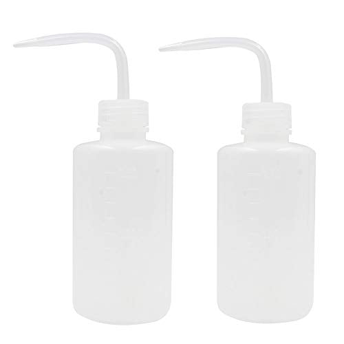 Yuelong 2Pcs Plastic Squeeze Bottle, Safety Wash Bottle 250ml | Convenient Green Soap Supply Tattoo Squirt Bottles with Scale Labels Watering Tools for Medical Label Tattoo Supplies - size: 2 x 250 ml