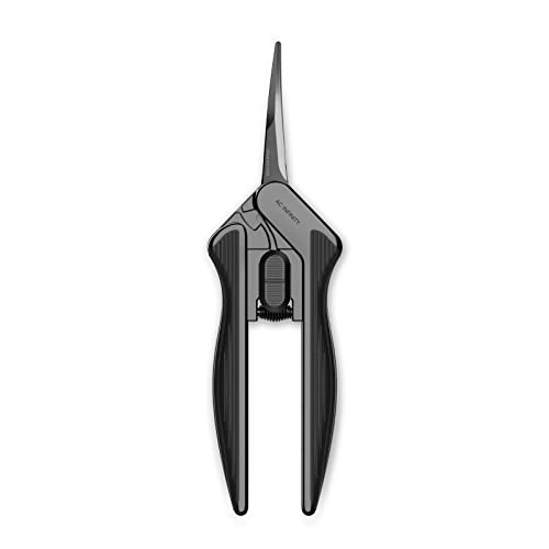 AC Infinity 6.6” Stainless Steel Curved Pruning Shear. | Curved Precision Blades with Nonstick Teflon Coating, Lightweight Ergonomic Design, for Gardening, Hydroponics, Grow Tents - style: Curved Blades