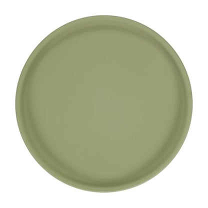 M METERXITY Ceramic Plant Saucer, 6.3 Inch Plant Water Catcher Tray, Plant Pot Saucers for Indoor/Outdoor Plants/Flower Drainage Drip Water Tray [Round Dark Green] - color: Dark Green
