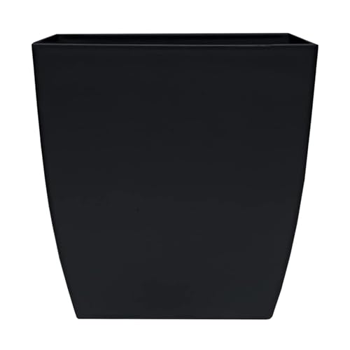 The HC Companies Aria Self Watering Square Plant Pot w/Drainage - Classic Planters for Outdoor Plants & Indoor Plants - Lightweight & UV-Resistant Plastic Pots for Plants (6" Matte Black, Pack of 1) - color: Matte Black, size: 6", style: Pack of 1