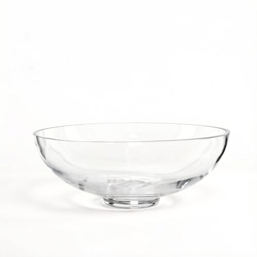 CYS EXCEL Glass Small Decorative Footed Bowl (H:3" D:8") Fruit Display Terrarium Compote Pedestal Vase Kitchen Table Centerpiece - style: Petite