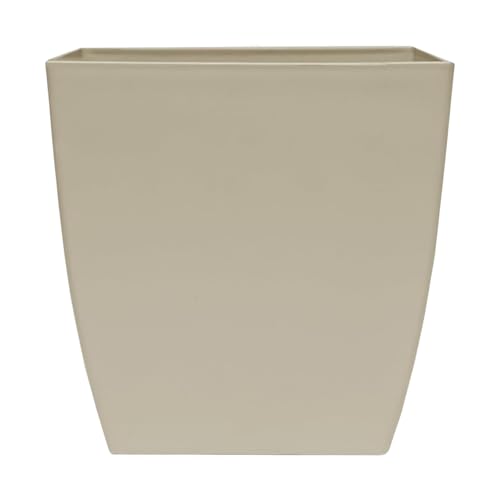 The HC Companies Aria Self Watering Square Plant Pot w/Drainage - Classic Planters for Outdoor Plants & Indoor Plants -Lightweight & UV-Resistant Plastic Pots for Plants (6" Beige, Pack of 1) - color: Beige, size: 6", style: Pack of 1