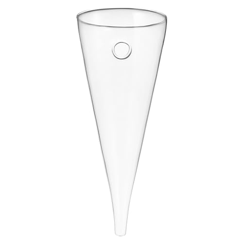 Cabilock Glass Wall vase - Clear Cone Wall Hanging Vase, Hanging Glass Terrariums Planter Flower Vase for Hydroponics Plants, Flower Decor,Bathroom, Home Office Living Room Decor