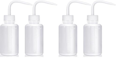 Valchoose Professional 2PCS 150ML Lash Water Bottle Squeezer, 5.1oz Tattoo Wash Bottle No Need to Squeeze Hard, Easy to Carry Plastic Wash Bottle for Eyelashes, Cleaning(Translucent White) (Pack of 2) - color: White, size: 2x150ml (Pack of 2)