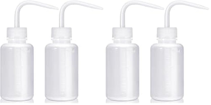 Valchoose Professional 2PCS 150ML Lash Water Bottle Squeezer, 5.1oz Tattoo Wash Bottle No Need to Squeeze Hard, Easy to Carry Plastic Wash Bottle for Eyelashes, Cleaning(Translucent White) (Pack of 2) - color: White, size: 2x150ml (Pack of 2)