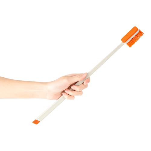 Small Fish Tank Cleaner Brush, Algae Scraper for Aquarium, 16.9IN - color: Orange Longer