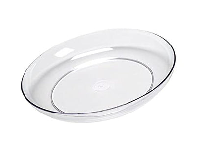 WGV 7.5" Inches Clear Hard Plastic Floral Decoration Designer Dish Plate, Plant Saucer Tray, Wedding Decor Centerpieces Pack of 20 Pieces - size: 7.5"