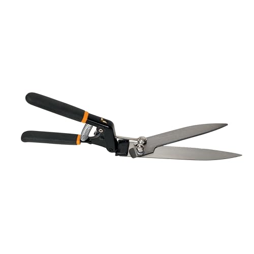 Fiskars 5" Power-Lever Grass Shears, Grass Clippers for Lawn & Garden | Power-Lever Technology For More Cutting Power, Serrated Blade for Precise & Clean Cuts, Edging & Trimming Borders - style: Power-Lever
